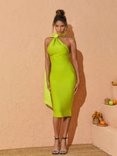 Load image into Gallery viewer, Kinga Halterneck Bandage Midi Dress
