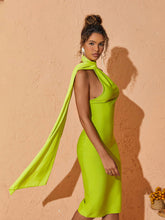 Load image into Gallery viewer, Kinga Halterneck Bandage Midi Dress
