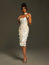Load image into Gallery viewer, Krystie Strapless Flower Embroidered Midi Dress
