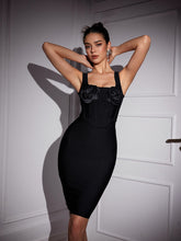 Load image into Gallery viewer, Kunta Square Collar Flower Bandage Top
