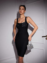 Load image into Gallery viewer, Kunta Square Collar Flower Bandage Top
