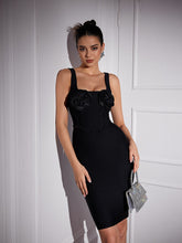 Load image into Gallery viewer, Kunta Square Collar Flower Bandage Top
