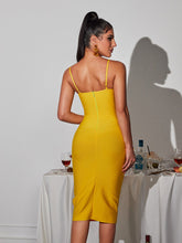 Load image into Gallery viewer, Kyen Flower Cutout Bandage Midi Dress
