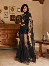 Load image into Gallery viewer, Lakiya Cutout Mesh Maxi Dress
