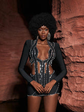 Load image into Gallery viewer, Lelia Rhinestone Cutout Bandage Dress
