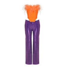Load image into Gallery viewer, Likan Crop Top Sequin Pants Set

