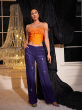Load image into Gallery viewer, Likan Crop Top Sequin Pants Set
