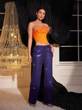 Load image into Gallery viewer, Likan Crop Top Sequin Pants Set

