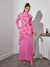 Load image into Gallery viewer, Liluri Long Sleeve Flower Maxi Dress
