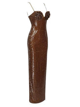 Load image into Gallery viewer, Lorelei Brown Sequin Dress
