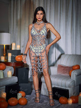 Load image into Gallery viewer, Lycan Spaghetti Cobweb Hollow Dress
