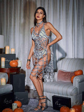 Load image into Gallery viewer, Lycan Spaghetti Cobweb Hollow Dress
