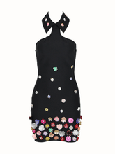 Load image into Gallery viewer, Makari Flower Collar Bandage Dress
