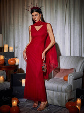 Load image into Gallery viewer, Manju Flower Mesh Maxi Dress

