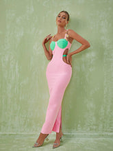 Load image into Gallery viewer, Margaux Embellished Cutout Maxi Dress In Pink
