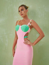Load image into Gallery viewer, Margaux Embellished Cutout Maxi Dress In Pink
