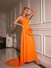 Load image into Gallery viewer, Mariano Strapless Flower Maxi Dress
