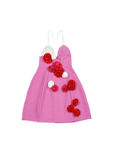 Load image into Gallery viewer, Mateo Pearl Flower Patchwork Bandage Dress
