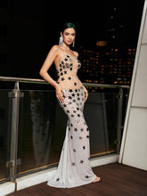 Load image into Gallery viewer, Mei Star Spaghetti Mesh Maxi Dress
