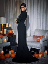 Load image into Gallery viewer, Mikki Long Sleeve Sequin Cobweb Maxi Dress
