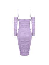 Load image into Gallery viewer, Monga Spaghetti Flower Ruched Midi Dress
