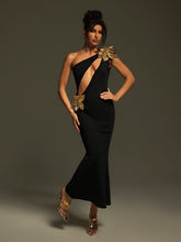 Load image into Gallery viewer, Nadiia Cutout Flower Bandage Midi Dress
