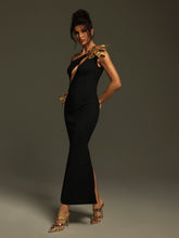 Load image into Gallery viewer, Nadiia Cutout Flower Bandage Midi Dress
