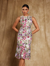 Load image into Gallery viewer, Nael Sleeveless Flower Embroidered Midi Dress
