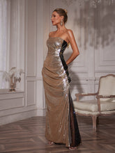 Load image into Gallery viewer, Naja Strapless Flower Maxi Dress
