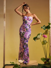 Load image into Gallery viewer, Nakoa Strapless Sequin Embroidered Maxi Dress
