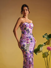 Load image into Gallery viewer, Nakoa Strapless Sequin Embroidered Maxi Dress
