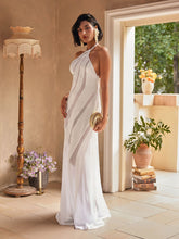 Load image into Gallery viewer, Narwani Halterneck Satin Maxi Dress
