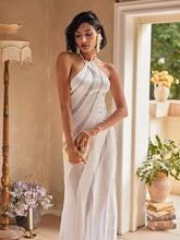 Load image into Gallery viewer, Narwani Halterneck Satin Maxi Dress
