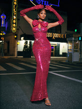 Load image into Gallery viewer, Nikkol Bow Embellished Maxi Dress
