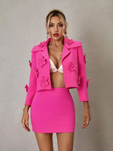 Load image into Gallery viewer, Nylah Flower Blazer Skirt Set
