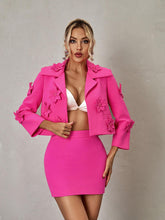 Load image into Gallery viewer, Nylah Flower Blazer Skirt Set
