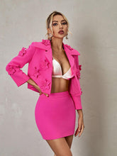Load image into Gallery viewer, Nylah Flower Blazer Skirt Set
