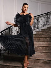 Load image into Gallery viewer, Olwen Spaghetti Bow Flower Ruched Dress

