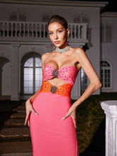 Load image into Gallery viewer, Oriole Crystal Cutout Bandage Dress
