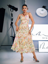 Load image into Gallery viewer, Ornan Floral Embroidered Midi Dress

