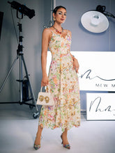 Load image into Gallery viewer, Ornan Floral Embroidered Midi Dress
