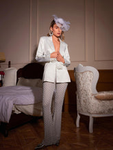 Load image into Gallery viewer, Ossie Pearl Embellished Flower Cutout Blazer Set
