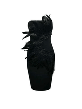 Load image into Gallery viewer, Paislee Feather Bandage Mini Dress
