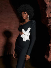 Load image into Gallery viewer, Patsy Flower Pearl Cutout Bandage Dress
