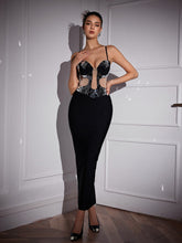Load image into Gallery viewer, Penrose Acrylic Bandage Maxi Dress

