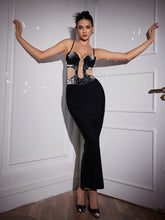 Load image into Gallery viewer, Penrose Acrylic Bandage Maxi Dress

