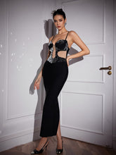 Load image into Gallery viewer, Penrose Acrylic Bandage Maxi Dress
