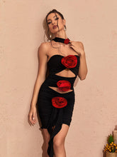 Load image into Gallery viewer, Phoenix Ruffle Draped Cutout Mini Dress
