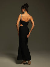 Load image into Gallery viewer, Pinedo Rhinestone Cutout Bandage Maxi Dress

