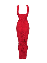 Load image into Gallery viewer, Pomeline Rose Bodycon Maxi Dress In Red
